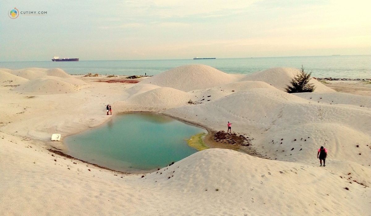 imej Pantai Klebang Tempat Mandi di Melaka